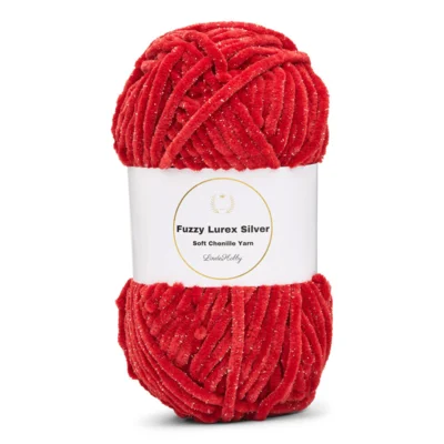 LindeHobby Fuzzy Chenille Silver Lurex